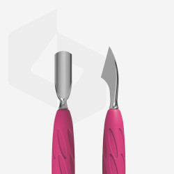 PROFESSIONAL MANICURE PUSHER STALEKS UNIQ 10 TYPE 3 WITH SILICONE HANDLE | PQ-10/3