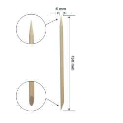 ORANGE STICK EXPERT WOODEN 75 MM (100 PCS)