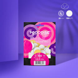DISPOSABLE WHITE FILES ON SOFT FOAM LAYER FOR PEDICURE DISC PODODISC M EXPERT 180 GRIT (50 PCS)